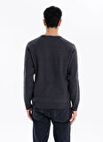 Gmg Fırenze Bisiklet Yaka Slim Fit Antrasit Melanj Erkek Kazak GU24MFW04013