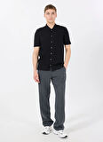 Gmg Fırenze Slim Fit Gömlek Yaka Siyah Erkek Gömlek GU25MSS02001