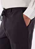Gmg Fırenze Lastikli Bel Normal Paça Slim Fit Siyah Erkek Pantolon GU25MSS01022