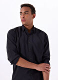 Gmg Fırenze Slim Fit Gömlek Yaka Siyah Erkek Gömlek GU25MSS02214