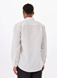 Gmg Fırenze Slim Fit Gömlek Yaka Ekru Erkek Gömlek GU25MSS02218