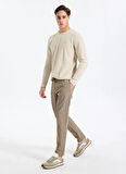 Gmg Fırenze Normal Bel Normal Paça Jogger Bej Erkek Pantolon GU25MFW01012