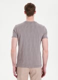 Gmg Fırenze Vizon Erkek Slim Fit Geometrik Desenli T-Shirt GU26MSS03018