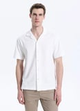 Gmg Fırenze Regular Fit Apaş Yaka Ekru Erkek Gömlek GU26MSS02203