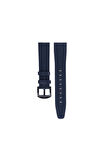 Fro LW38-43 20 mm Hakiki Deri Düz Lacivert Kordon Siyah Toka