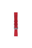 Fro LW38-43 20 mm Hakiki Deri Düz Kırmızı Kordon Silver Toka