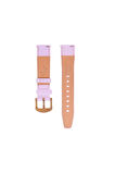 Fro LW38-43 20 mm Hakiki Deri Düz Pembe Kordon Gold Toka