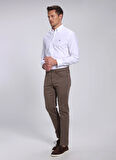 Brooks Brothers Normal Bel Düz Paça Slim Fit Vizon Erkek Pantolon BBFW24MPT001