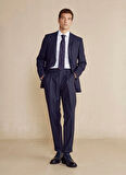 Brooks Brothers Normal Bel Slim Fit Lacivert Melanj Erkek Takım Elbise BBFW24MSU005