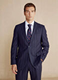 Brooks Brothers Normal Bel Slim Fit Lacivert Melanj Erkek Takım Elbise BBFW24MSU005