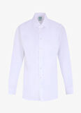 Brooks Brothers Slim Fit Klasik Yaka Balıksırtı Desenli Beyaz Erkek Gömlek BBFW24MSH005