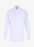 Brooks Brothers Slim Fit İtalyan Yaka Balıksırtı Desenli Beyaz Erkek Gömlek BBFW24MSH006