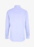 Brooks Brothers Slim Fit Klasik Yaka Balıksırtı Desenli Mavi Erkek Gömlek BBFW24MSH005