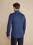 Brooks Brothers Normal Klasik Yaka Lacivert Erkek Gömlek BBFW24MSH022