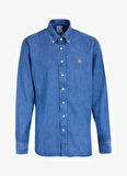 Brooks Brothers Regular Fit Düğmeli Yaka Lacivert Erkek Gömlek BBFW24MDS001
