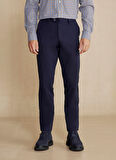 Brooks Brothers Normal Bel Normal Paça Regular Fit Lacivert Erkek Pantolon Uzun Dilli Parça Boya Chino Pantolo