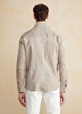 Brooks Brothers Bej Erkek Deri Ceket BBSS25MLS001