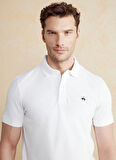 Brooks Brothers Polo Yaka Beyaz Erkek T-Shirt BBSS25MTS010