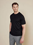 Brooks Brothers Bisiklet Yaka Standart Siyah Erkek Kazak BBSS25MKL018