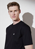 Brooks Brothers Bisiklet Yaka Siyah Erkek T-Shirt BBSS25MTS004