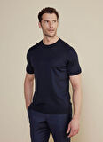 Brooks Brothers Bisiklet Yaka Standart Lacivert Erkek Kazak BBSS25MKL018