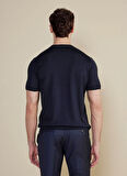Brooks Brothers Bisiklet Yaka Standart Lacivert Erkek Kazak BBSS25MKL018