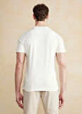 Brooks Brothers Bisiklet Yaka Bej Erkek T-Shirt BBSS25MTS011