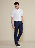 Brooks Brothers Normal Bel Düz Paça Standart Lacivert Erkek Pantolon BBSS25MPT010