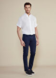 Brooks Brothers Normal Bel Düz Paça Standart Lacivert Erkek Pantolon BBSS25MPT010