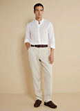 Brooks Brothers Normal Bel Düz Paça Standart Bej Erkek Pantolon BBSS25MPT012
