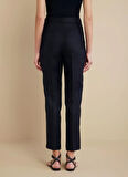 Brooks Brothers Normal Bel Standart Siyah Kadın Pantolon BBSS25FPT006