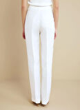 Brooks Brothers Normal Bel Standart Ekru Kadın Pantolon BBSS25FPT005