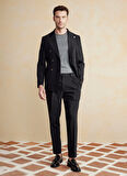 Brooks Brothers Normal Bel Düz Paça Standart Siyah Erkek Pantolon BBSS25MPT018