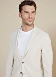 Brooks Brothers Slim Fit Bej Erkek Çizgili Ceket BBSS25MBL010