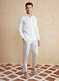 Brooks Brothers Slim Fit İtalyan Yaka Beyaz Erkek Gömlek BBSS25MSH014
