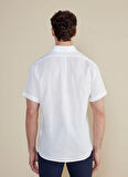 Brooks Brothers Regular Fit Düğmeli Yaka Beyaz Erkek Gömlek BBSS25MSH015