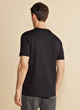 Brooks Brothers Bisiklet Yaka Siyah Erkek T-Shirt BBFW25MTS004