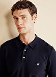 Brooks Brothers Polo Yaka Standart Lacivert Erkek Kazak BBFW25MKL009