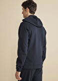 Brooks Brothers Kapüşon Yaka Lacivert Erkek Sweatshırt BBFW25MSW001