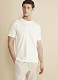 Brooks Brothers Bisiklet Yaka Bej Erkek T-Shirt BBFW25MTS004