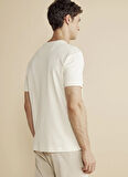 Brooks Brothers Bisiklet Yaka Bej Erkek T-Shirt BBFW25MTS004