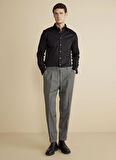 Brooks Brothers Normal Bel Duble Paça Standart Antrasit Erkek Pantolon BBFW25MPT001