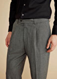 Brooks Brothers Normal Bel Duble Paça Standart Antrasit Erkek Pantolon BBFW25MPT001