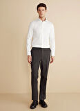 Brooks Brothers Normal Bel Düz Paça Standart Antrasit Erkek Pantolon BBFW25MPT021
