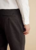 Brooks Brothers Normal Bel Düz Paça Standart Antrasit Erkek Pantolon BBFW25MPT021