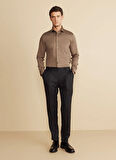Brooks Brothers Normal Bel Duble Paça Standart Siyah Erkek Pantolon BBFW25MPT005