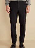 Brooks Brothers Normal Bel Düz Paça Standart Siyah Erkek Pantolon BBFW25MPT023