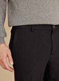 Brooks Brothers Normal Bel Düz Paça Standart Siyah Erkek Pantolon BBFW25MPT023