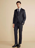 Brooks Brothers Normal Bel Slim Fit Lacivert Erkek Takım Elbise BBFW25MSU012