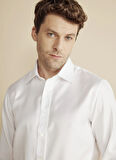 Brooks Brothers Slim Fit Klasik Yaka Beyaz Erkek Gömlek BBFW25MSH026